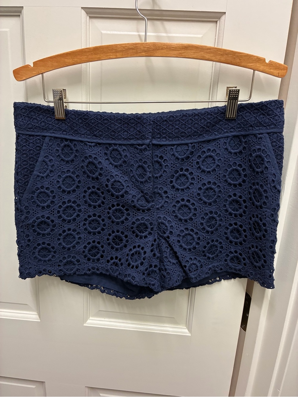 Trina Turk Navy Crochet Lace Women's Shorts